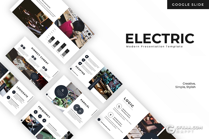 30页国外简约设计工作汇报多用途Google slides模板5种主题配色 - 顶尖PPT