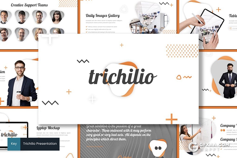 30页创意图像搭配设计商务团队介绍欧美风格keynote模板5种主题配色 - 顶尖PPT