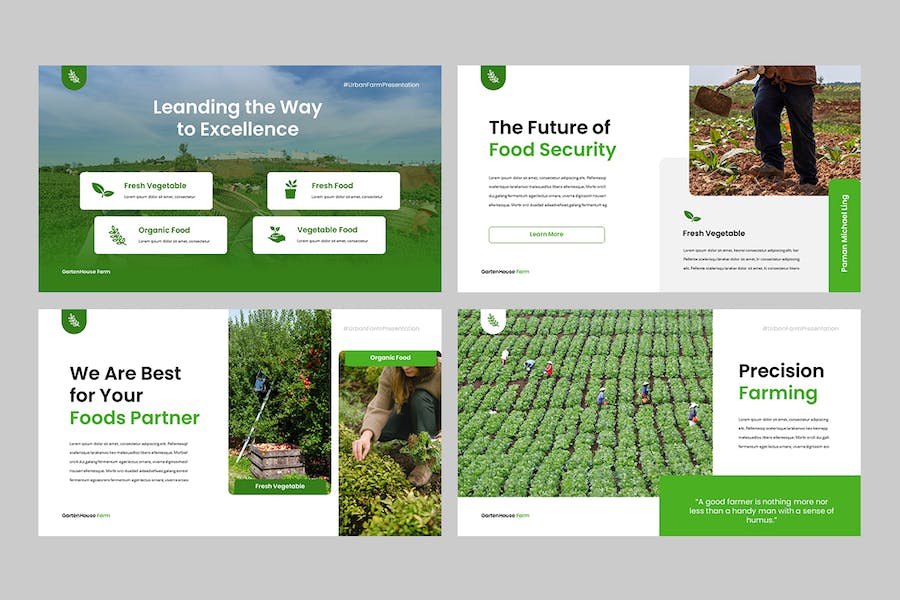 现代农业种植菜园城市农场PPT模板 - 顶尖PPT
