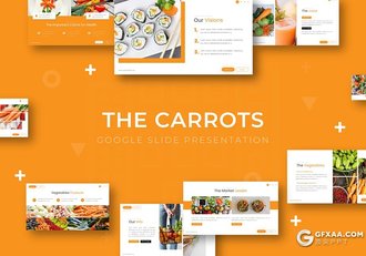 30页蔬菜果蔬介绍美食行业市场调研分析Google slides模板5种主题配色 - 顶尖PPT