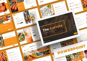 30页蔬菜果蔬介绍美食行业市场调研分析PPT模板5种主题配色 - 顶尖PPT