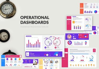 运营数据仪表板商业分析PPT模板 - 顶尖PPT
