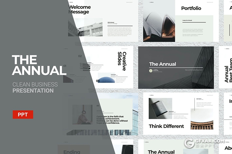 40页国外极简风格团队人员介绍公司介绍PPT模板 - 顶尖PPT