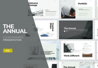 40页国外极简风格团队人员介绍公司介绍Google slides模板 - 顶尖PPT