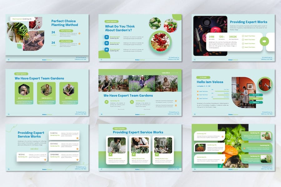 园艺植物品牌推广宣传Keynote模板 - 顶尖PPT