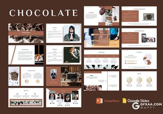 扁平简约风格巧克力制造宣传PPT,Google slides模板 - 顶尖PPT