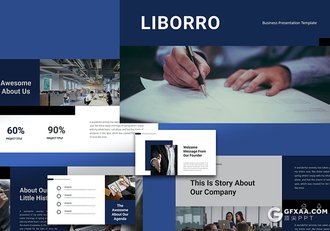 36页蓝色企业团队介绍项目汇报商业计划国外PPT模板 - 顶尖PPT