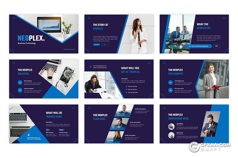 60页蓝色企业介绍项目合作商业计划投资PPT模板 - 顶尖PPT