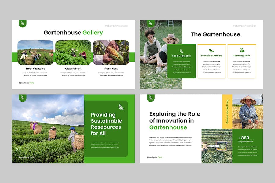 现代农业种植菜园城市农场PPT模板 - 顶尖PPT