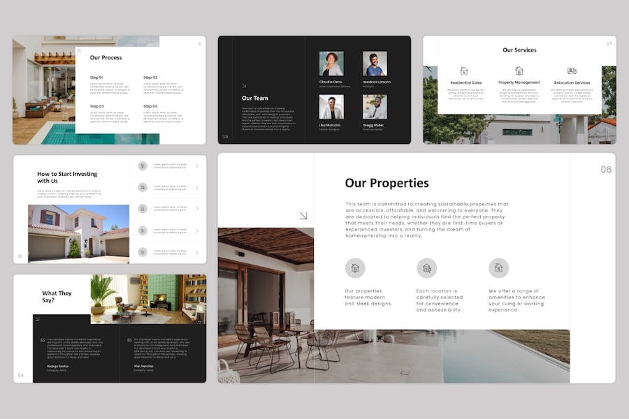 简洁风格物业公司注册Keynote模板 - 顶尖PPT