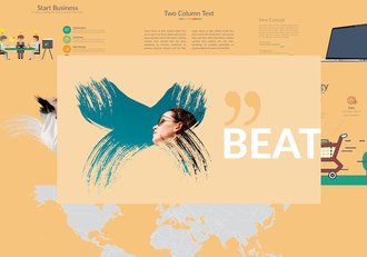 音乐节奏派对主题活动宣传推广PPT模板 - 顶尖PPT