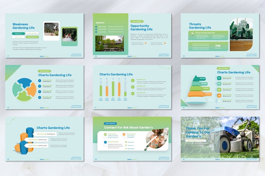 园艺植物品牌推广宣传Keynote模板 - 顶尖PPT