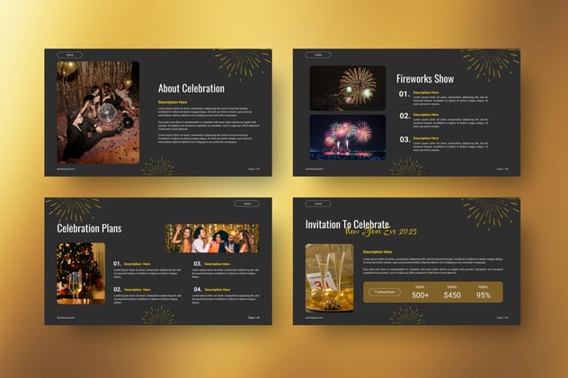 新年快乐贺岁庆贺员工福利PPT模板 - 顶尖PPT