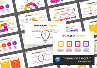 彩色数据可视化展示图形keynote模板 - 顶尖PPT