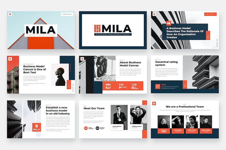 企业战略规划商业模式画布展示PPT模板 - 顶尖PPT