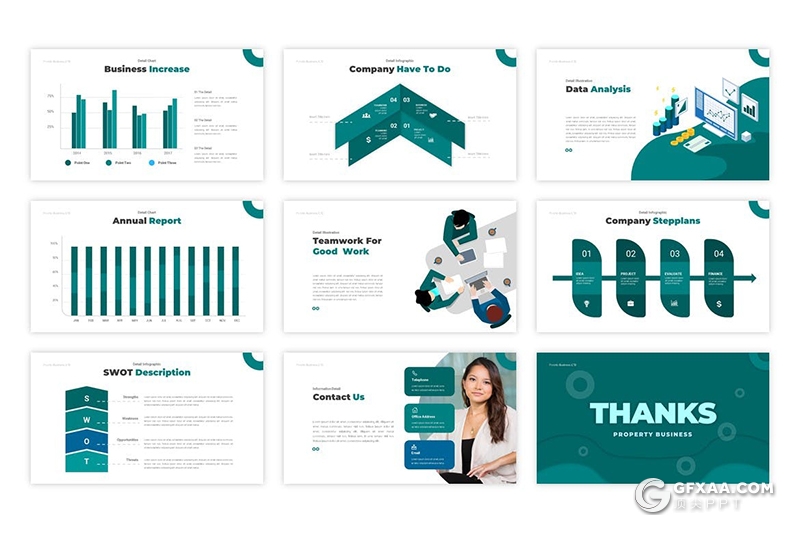 30页商务风格企业介绍工作计划总结年终汇报多用途外国ppt模板 - 顶尖PPT