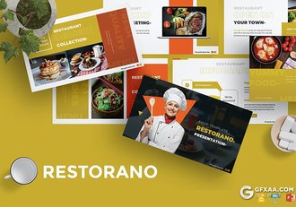 30页餐饮美食行业市场分析调研PPT,keynote,Google slides模板5种主题配色 - 顶尖PPT