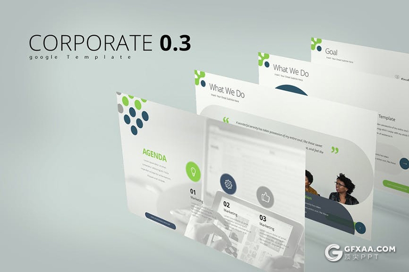 31页商务风格企业介绍工作汇报多用途Google slides模板 - 顶尖PPT