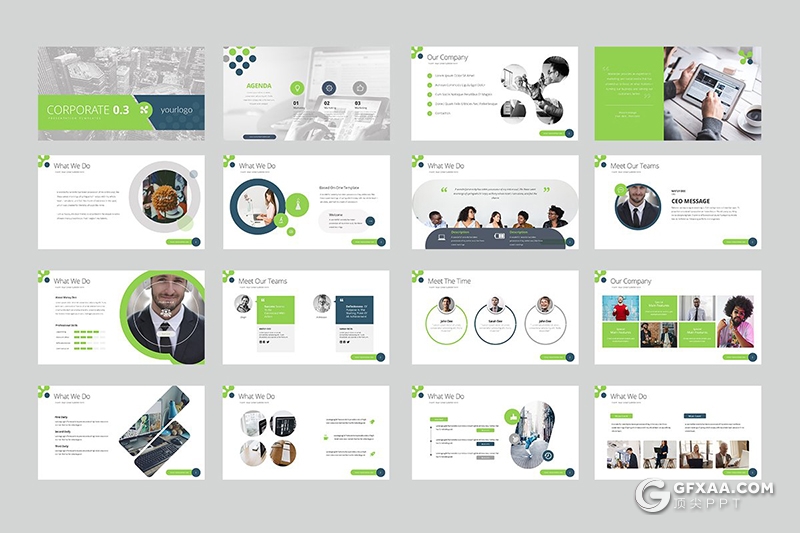 31页商务风格企业介绍工作汇报多用途Google slides模板 - 顶尖PPT