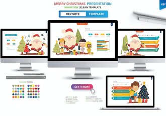 圣诞节快乐主题演讲策划Keynote模板 - 顶尖PPT