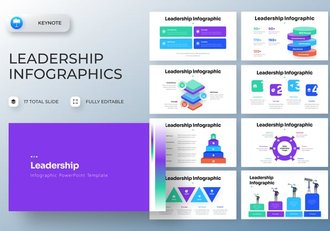 领导力信息图表keynote模板 - 顶尖PPT