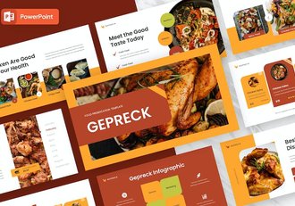 美食餐饮品牌推介方案展示PPT模板 - 顶尖PPT