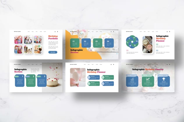 生日策划儿童生日Powerpoint模板 - 顶尖PPT