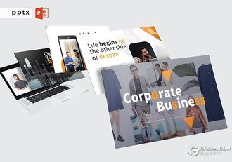 30页国外高端商务风格团队介绍工作计划总结PPT模板5种主题配色 - 顶尖PPT