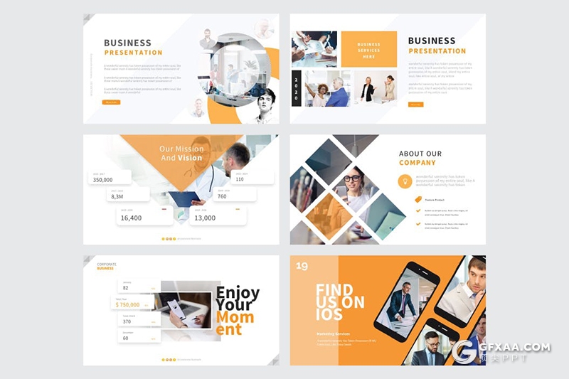 30页国外高端商务风格团队介绍工作计划总结PPT模板5种主题配色 - 顶尖PPT