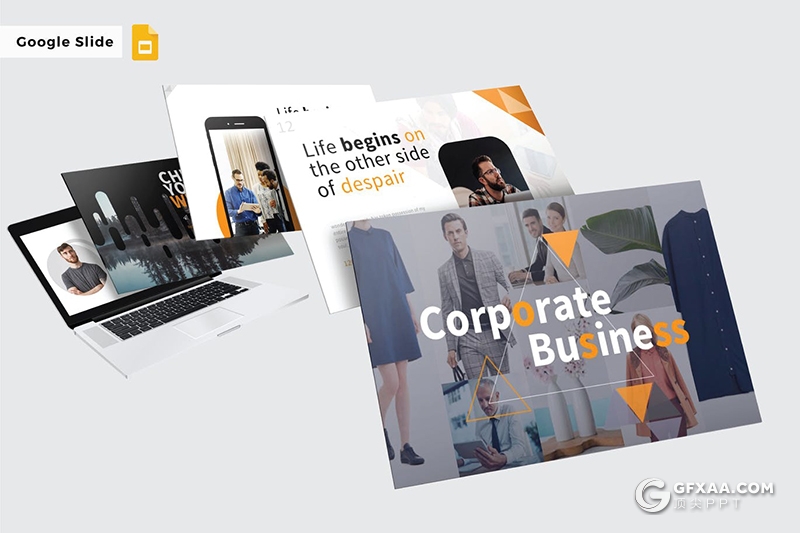 30页国外高端商务风格团队介绍工作计划总结Google slides模板5种主题配色 - 顶尖PPT
