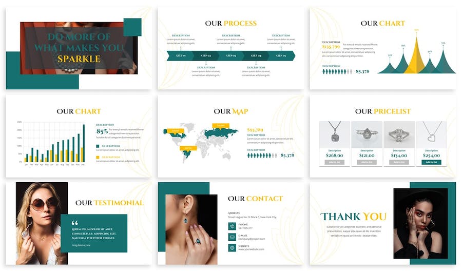 珠宝产品展示销售推介Keynote模板 - 顶尖PPT