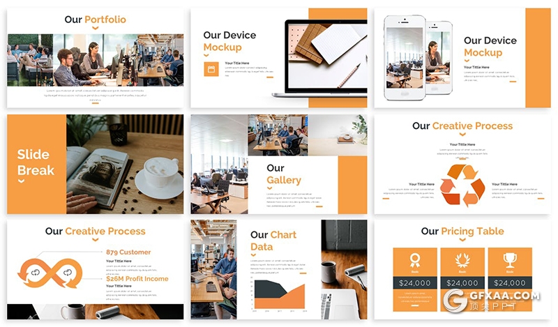 30页简约风格商务团队公司介绍工作计划总结通用PPT模板3种主题配色 - 顶尖PPT