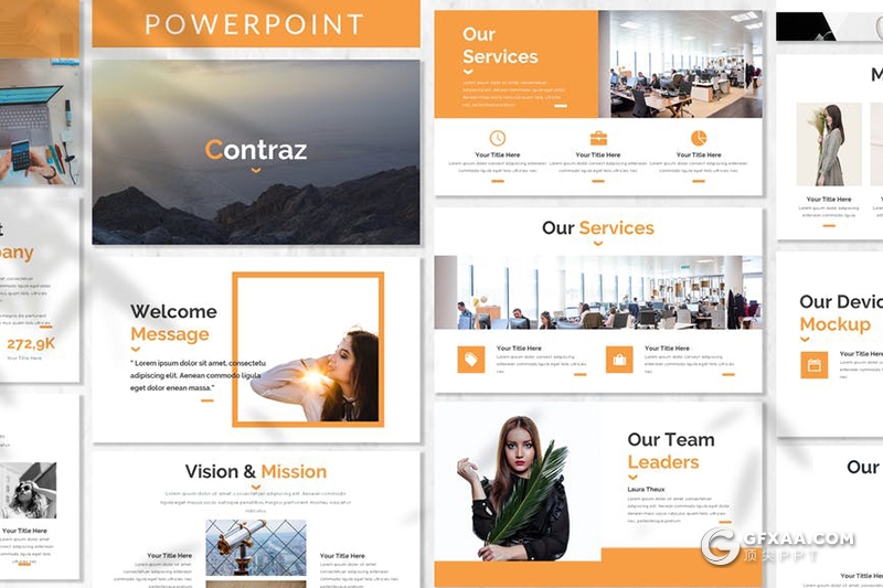 30页简约风格商务团队公司介绍工作计划总结通用PPT模板3种主题配色 - 顶尖PPT