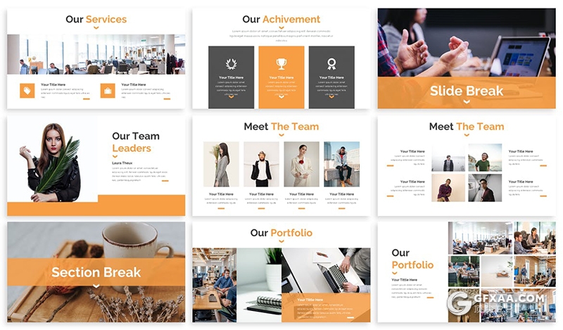 30页简约风格商务团队公司介绍工作计划总结通用PPT模板3种主题配色 - 顶尖PPT