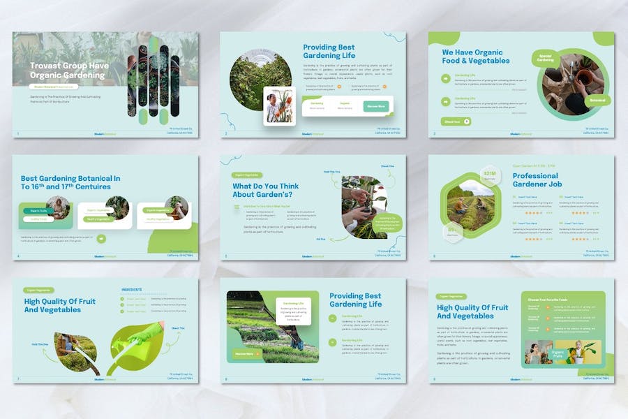 园艺植物品牌推广宣传Keynote模板 - 顶尖PPT