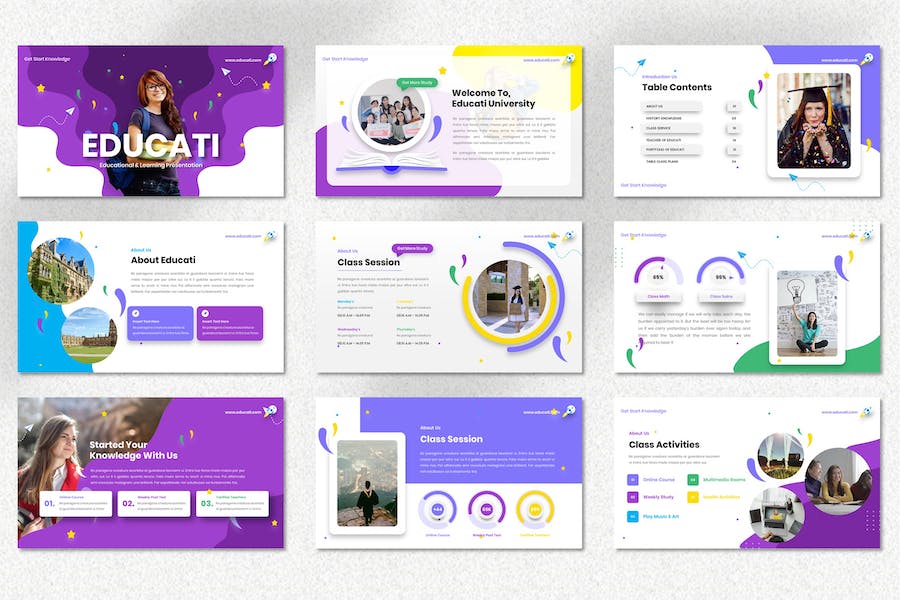 教育大学培训机构介绍PPT模板 - 顶尖PPT