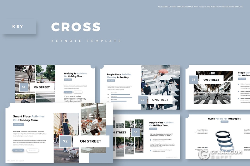 30页国外极简文艺小清新风格多用途keynote模板5种主题配色 - 顶尖PPT
