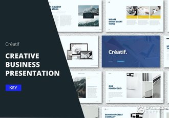 30国外扁平化简约风格企业介绍项目合作展示keynote模板 - 顶尖PPT