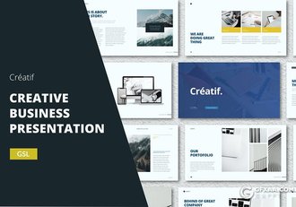 30国外扁平化简约风格企业介绍项目合作展示Google slides模板 - 顶尖PPT