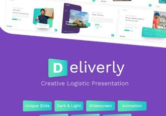 55页物流行业数据分析物流行业介绍工作汇报计划PPT模板11种主题配色 - 顶尖PPT