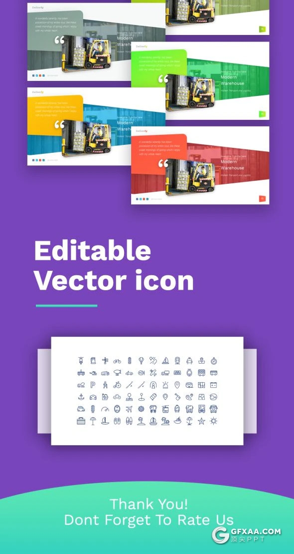 55页物流行业数据分析物流行业介绍工作汇报计划PPT模板11种主题配色 - 顶尖PPT