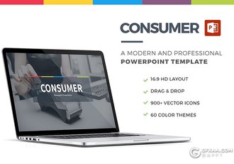 63页彩色商务信息图形国外高端ppt年终计划工作汇报总结PPT模板 - 顶尖PPT