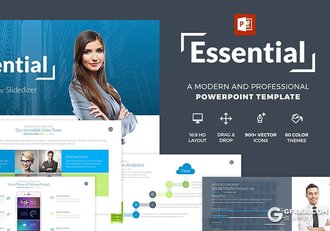 48页蓝绿配色团队实力展示年终工作汇报新年计划国外PPT模板 - 顶尖PPT