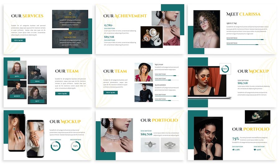 珠宝产品展示销售推介Keynote模板 - 顶尖PPT