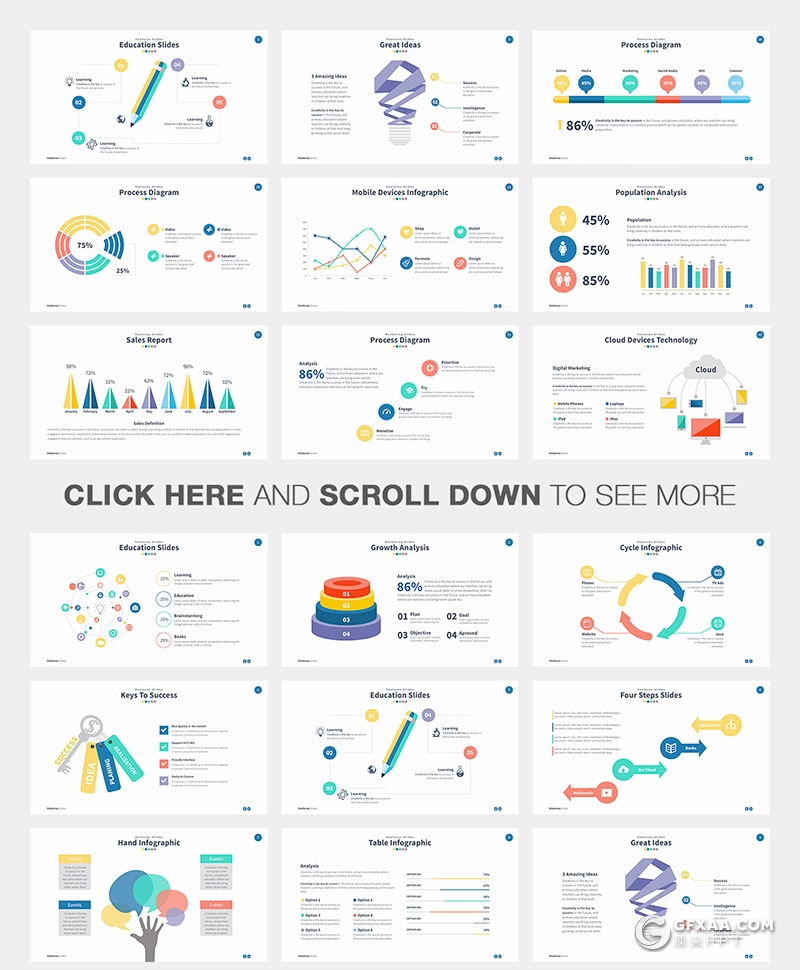 60页彩色互联网科技公司年终计划工作汇报总结PPT模板 - 顶尖PPT