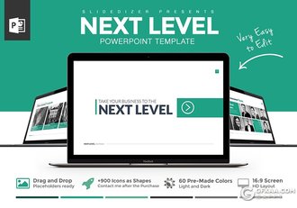 61页绿色扁平化商务团队介绍项目合作年终总结新年计划多用途国外PPT模板 - 顶尖PPT