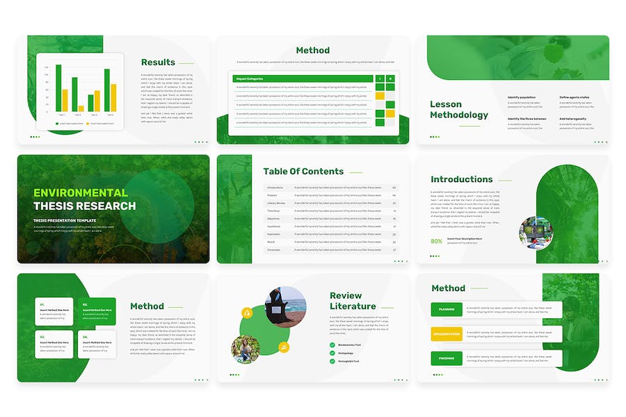 环保论文研究学术写作指南PPT模板 - 顶尖PPT