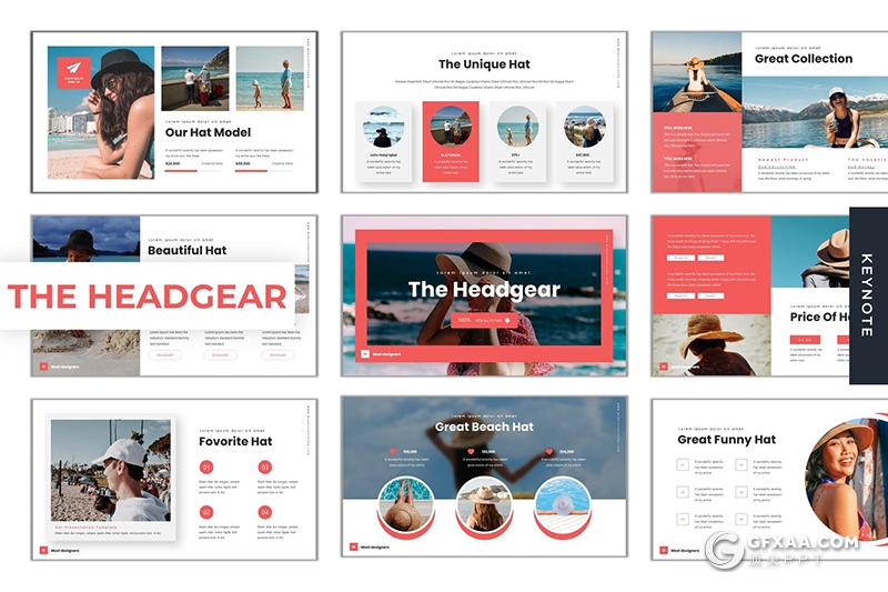 30页国外户外旅游度假摄影美图展示keynote模板5种主题配色 - 顶尖PPT