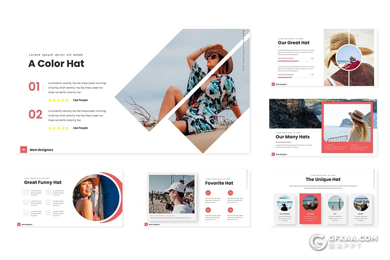 30页国外户外旅游度假摄影美图展示keynote模板5种主题配色 - 顶尖PPT