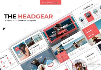 30页国外户外旅游度假摄影美图展示Google slides模板5种主题配色 - 顶尖PPT